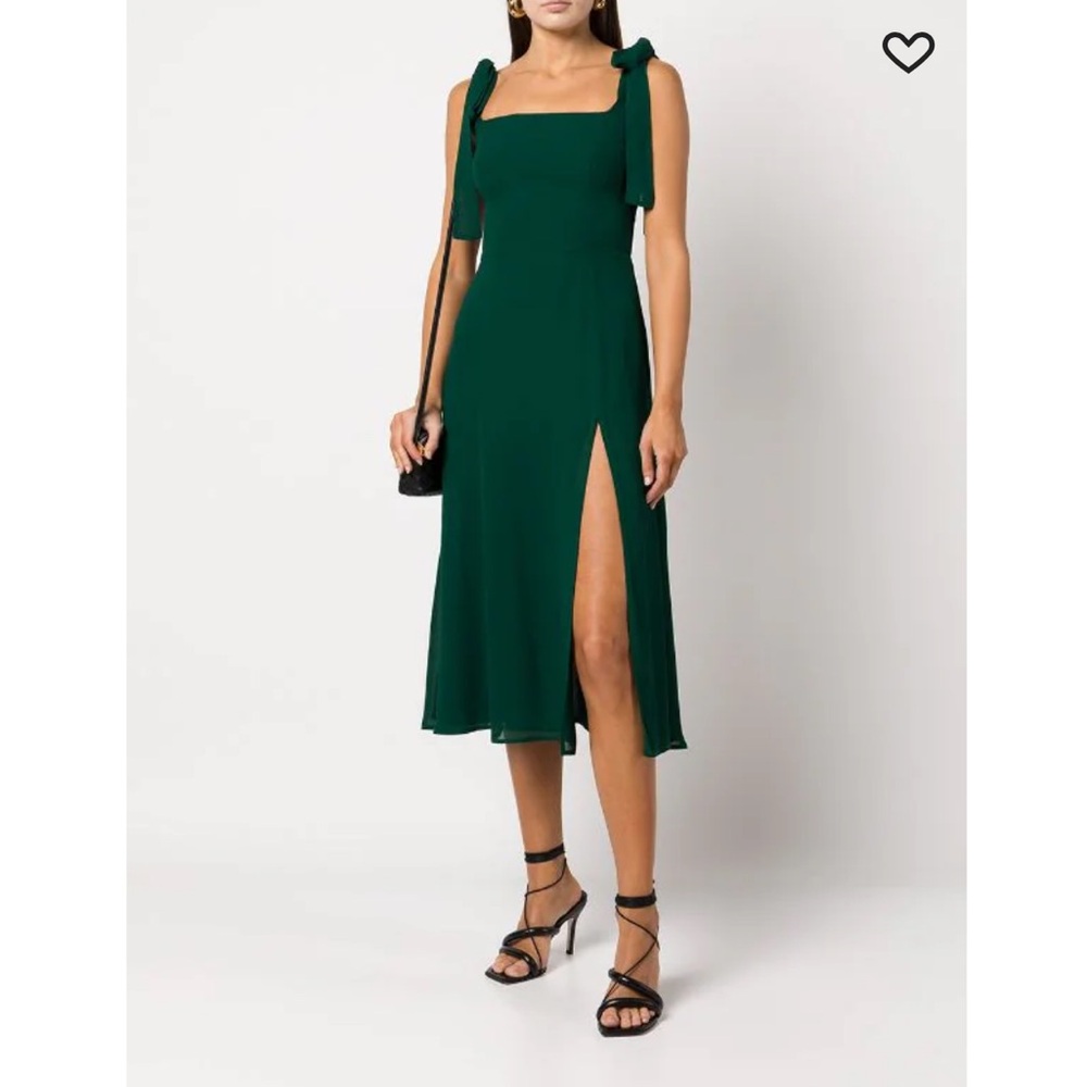 Reformation Twilight Dress in Emerald
